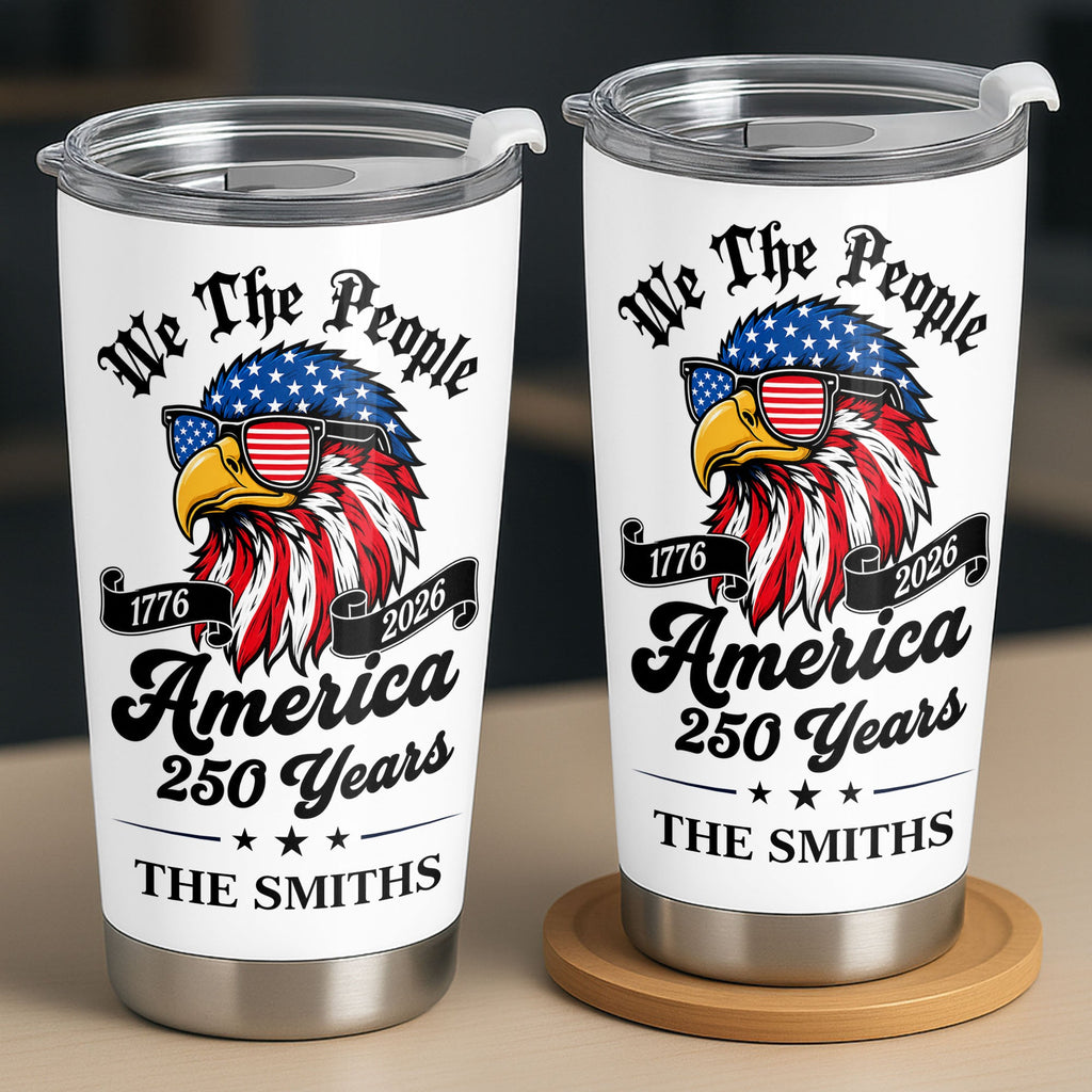 Personalized 20oz Stainless Steel Tumbler Custom Name Eagle Gift for Dad 20oz Tumbler GradoCreations