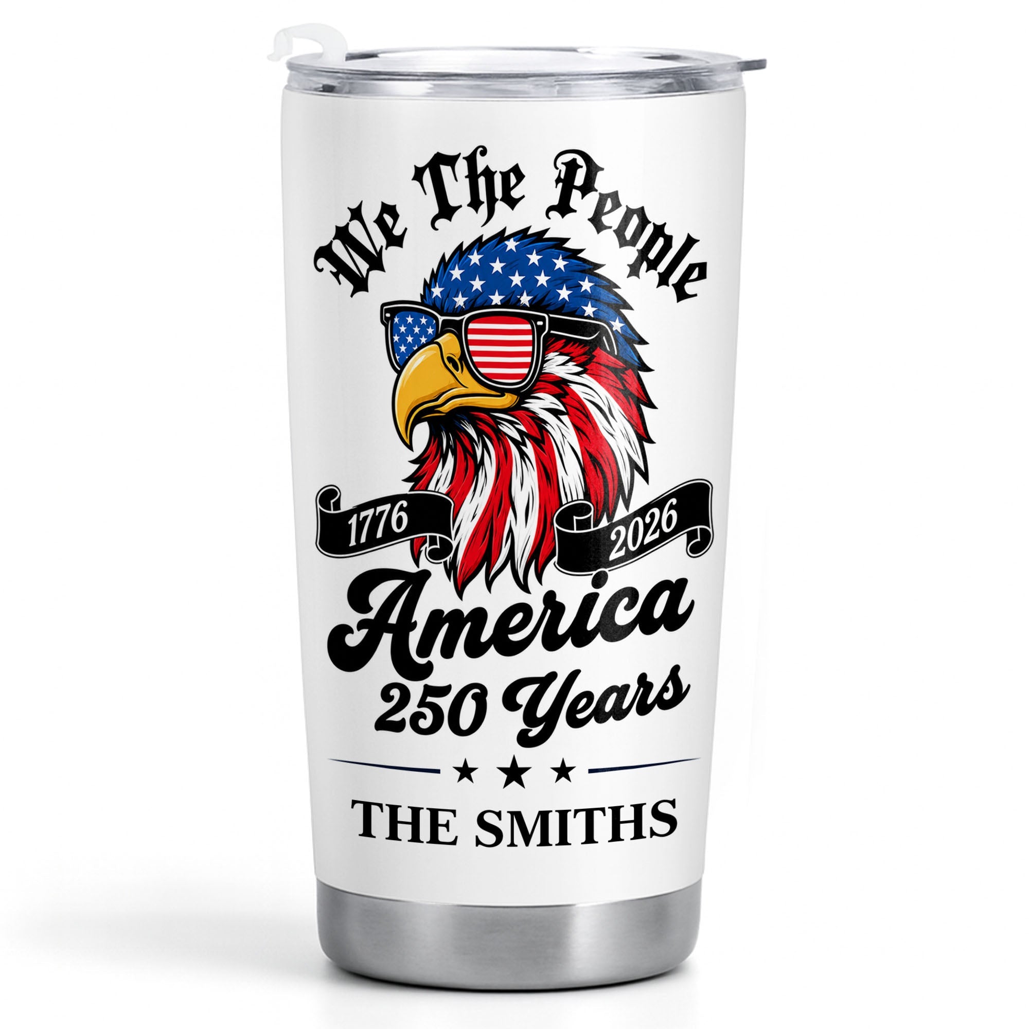 Personalized 20oz Stainless Steel Tumbler Custom Name Eagle Gift for Dad 20oz Tumbler GradoCreations