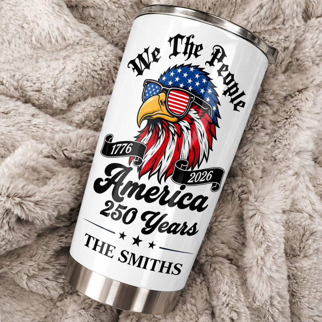 Personalized 20oz Stainless Steel Tumbler Custom Name Eagle Gift for Dad 20oz Tumbler GradoCreations