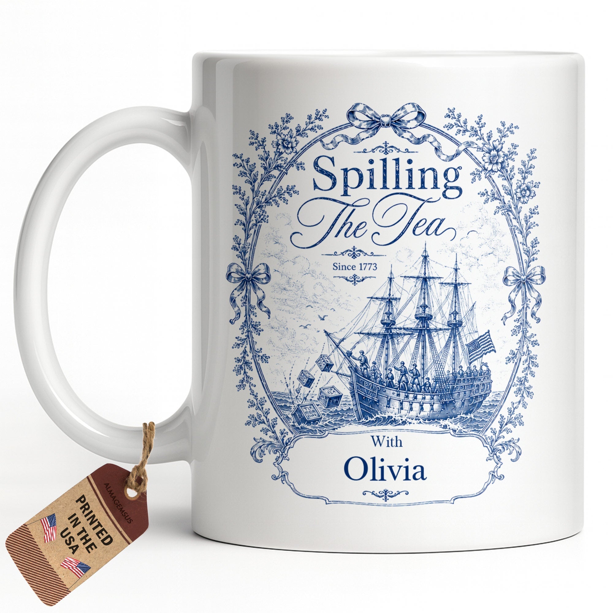 Personalized Edge-to-Edge Coffee Mug Custom Name Bestie Gift Edge-to-edge Mug GradoCreations