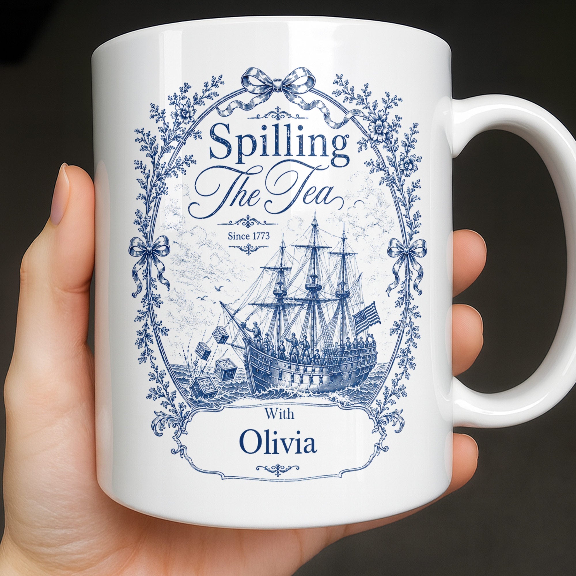 Personalized Edge-to-Edge Coffee Mug Custom Name Bestie Gift Edge-to-edge Mug GradoCreations