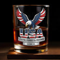 Personalized Patriotic Eagle Whiskey Glass Gift for Dad Whiskey Glass GradoCreations