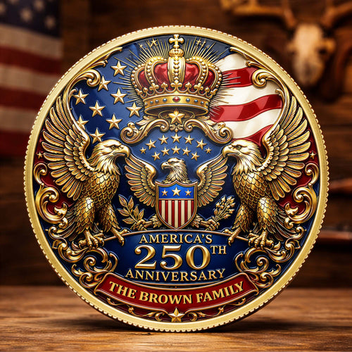 Custom Family Commemorative Coin Personalized 250th Anniversary Gift Commemorative Coin GradoCreations