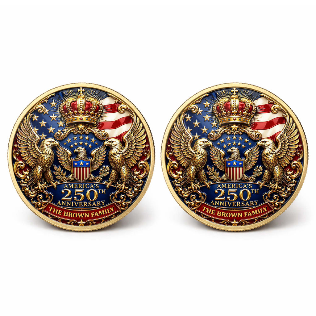 Custom Family Commemorative Coin Personalized 250th Anniversary Gift Commemorative Coin GradoCreations