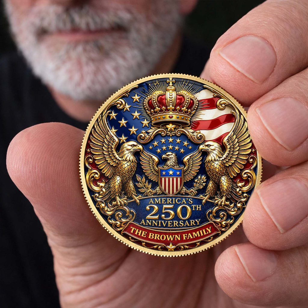 Custom Family Commemorative Coin Personalized 250th Anniversary Gift Commemorative Coin GradoCreations