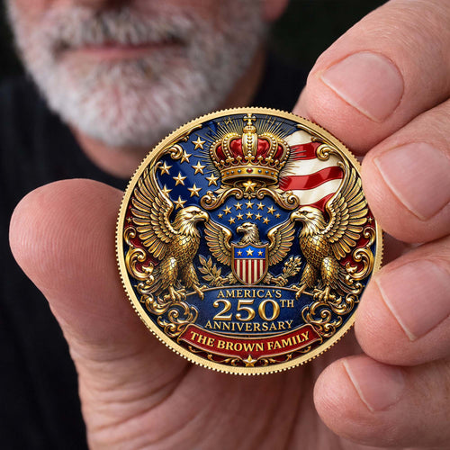 Custom Family Commemorative Coin Personalized 250th Anniversary Gift Commemorative Coin GradoCreations