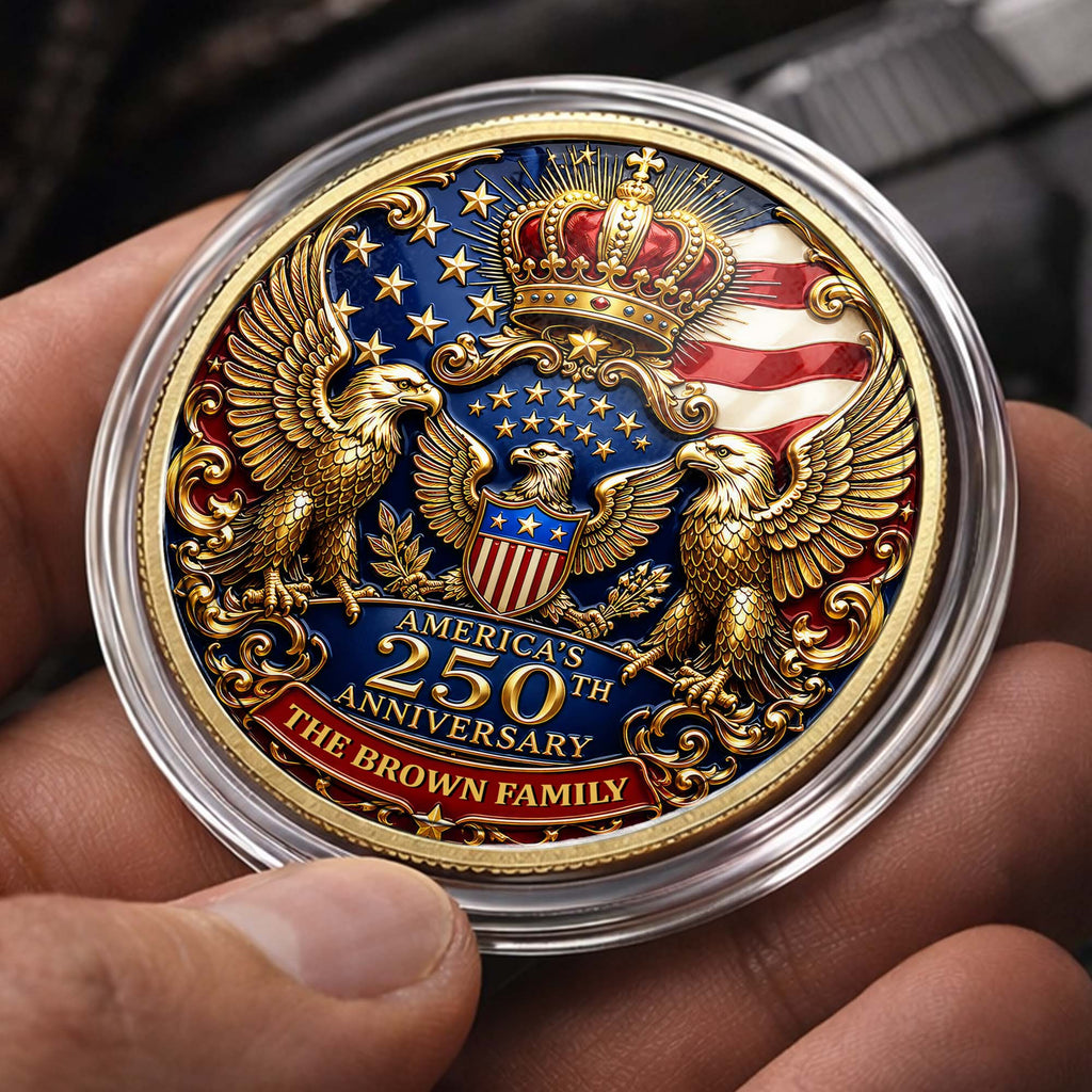 Custom Family Commemorative Coin Personalized 250th Anniversary Gift Commemorative Coin GradoCreations