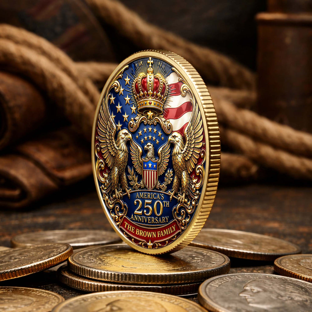 Custom Family Commemorative Coin Personalized 250th Anniversary Gift Commemorative Coin GradoCreations