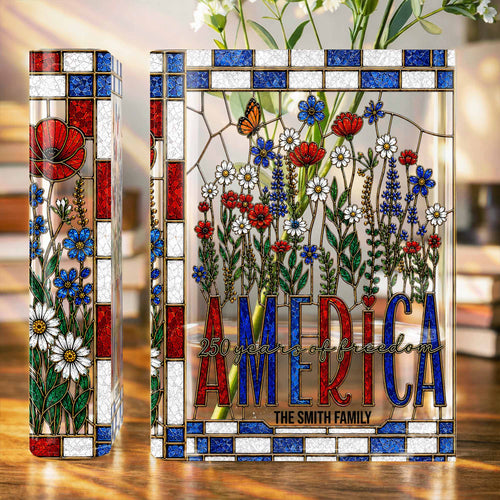 Personalized Acrylic Book Vase Custom Name Gift for Family Acrylic Book Vase GradoCreations