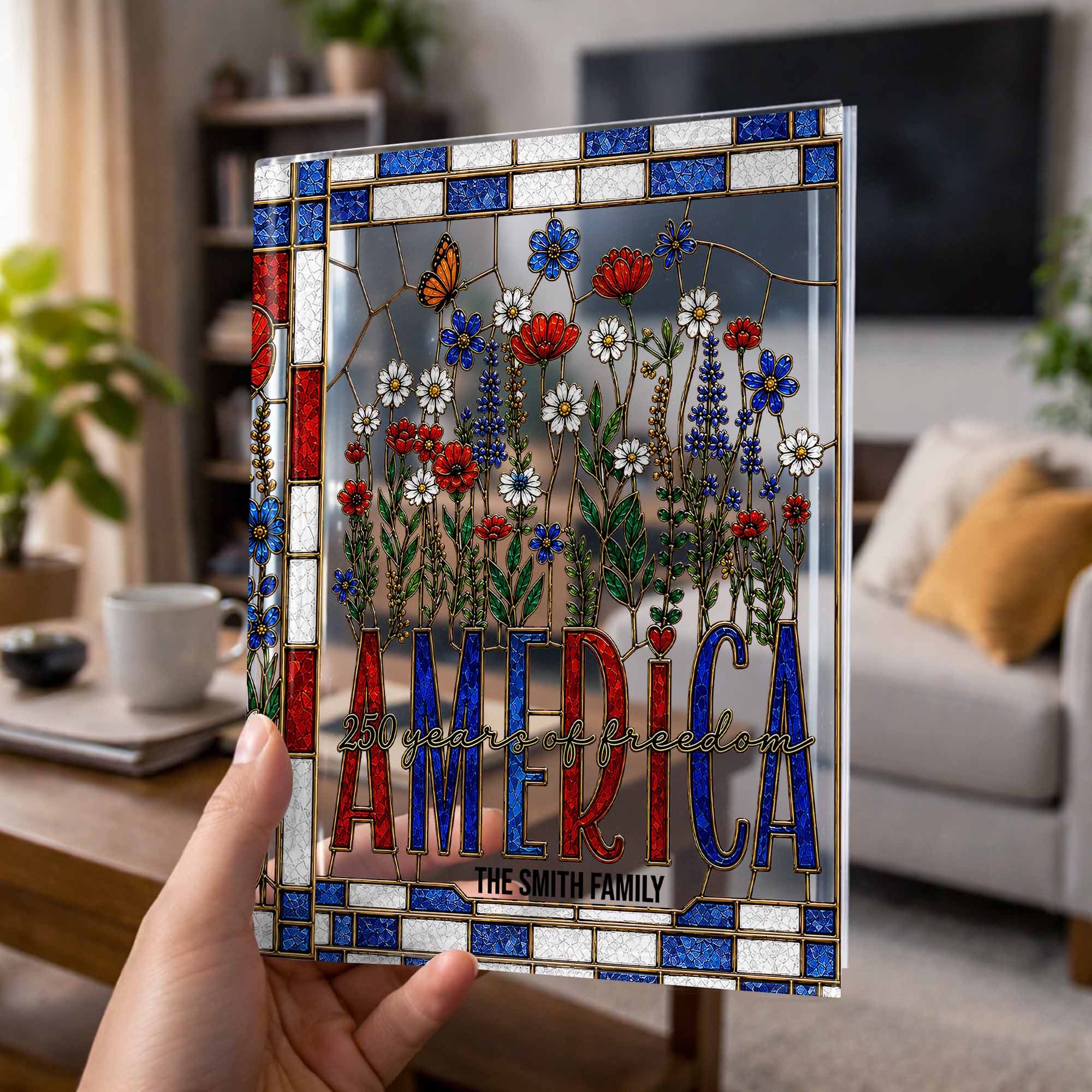 Personalized Acrylic Book Vase Custom Name Gift for Family Acrylic Book Vase GradoCreations