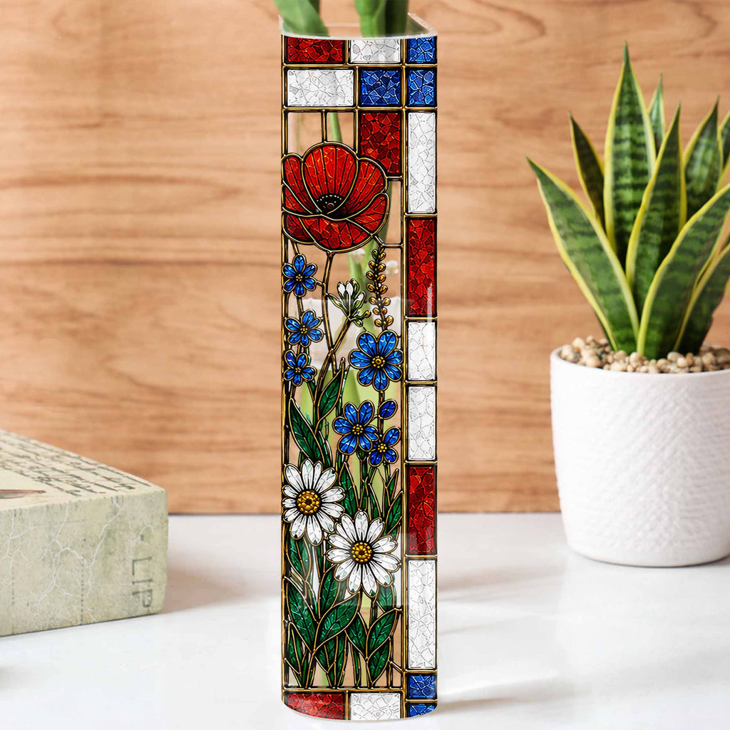 Personalized Acrylic Book Vase Custom Name Gift for Family Acrylic Book Vase GradoCreations