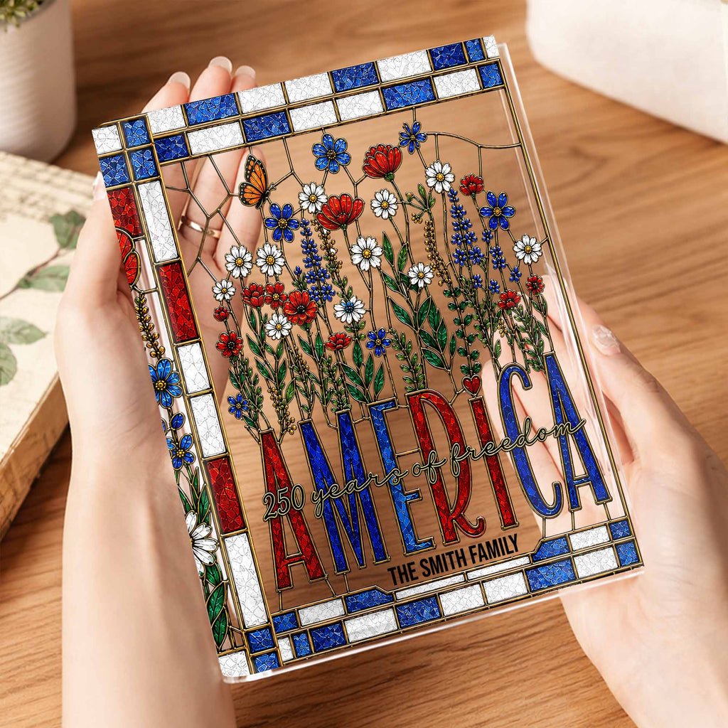 Personalized Acrylic Book Vase Custom Name Gift for Family Acrylic Book Vase GradoCreations