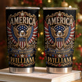 Personalized Stainless Steel Tumbler 20oz Eagle Design Gift for 250th Anniversary 20oz Tumbler GradoCreations