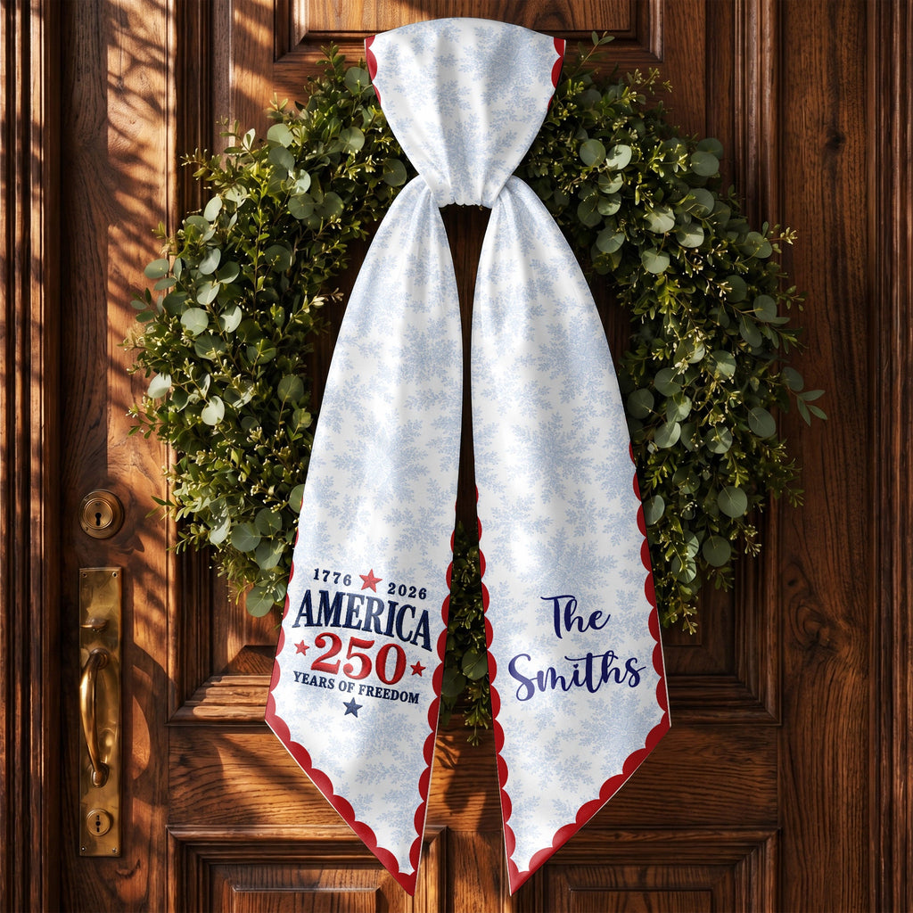 Personalized Decorative Sash with American Flag Design for 4th of July Events Decorative Sash GradoCreations