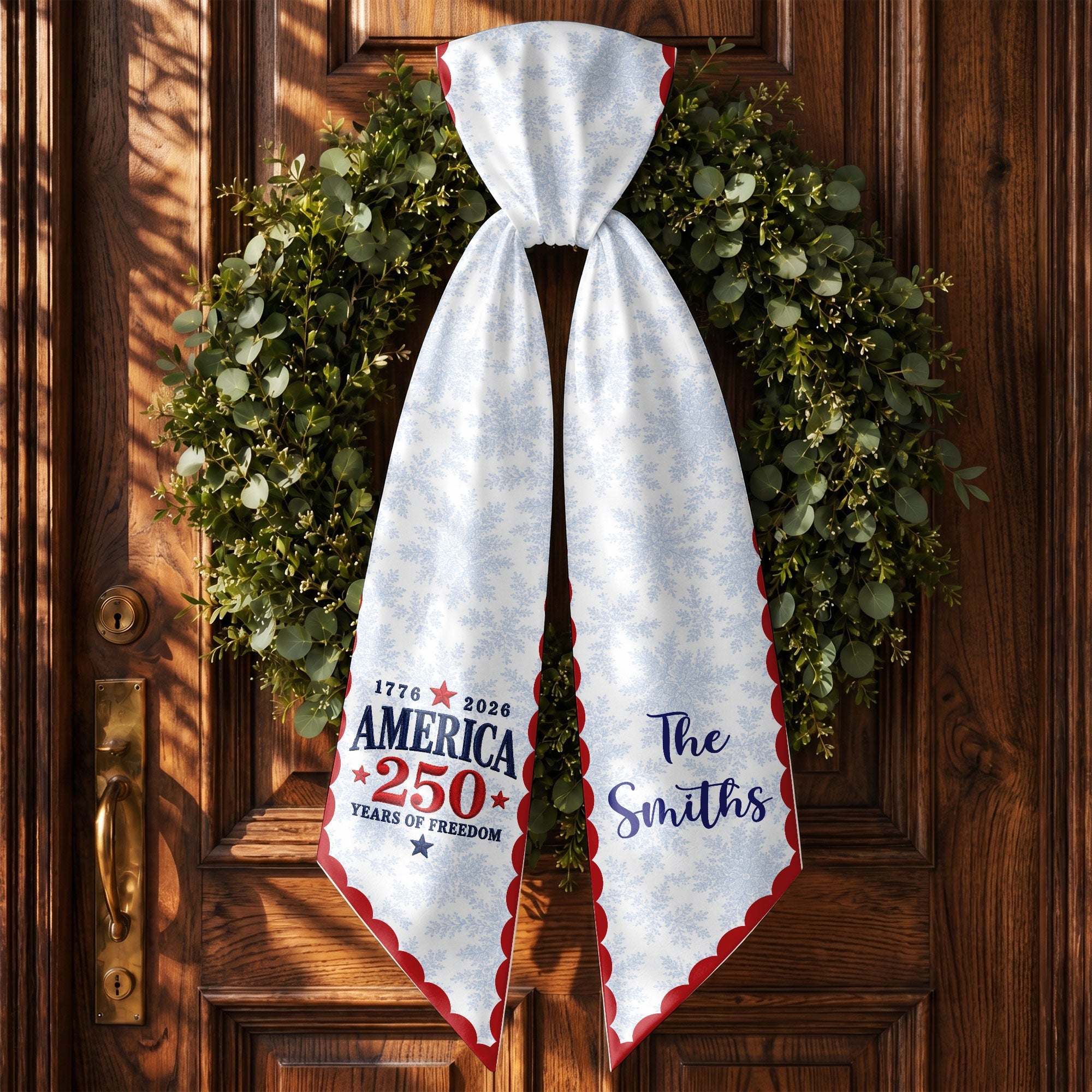 Personalized Decorative Sash with American Flag Design for 4th of July Events Decorative Sash GradoCreations