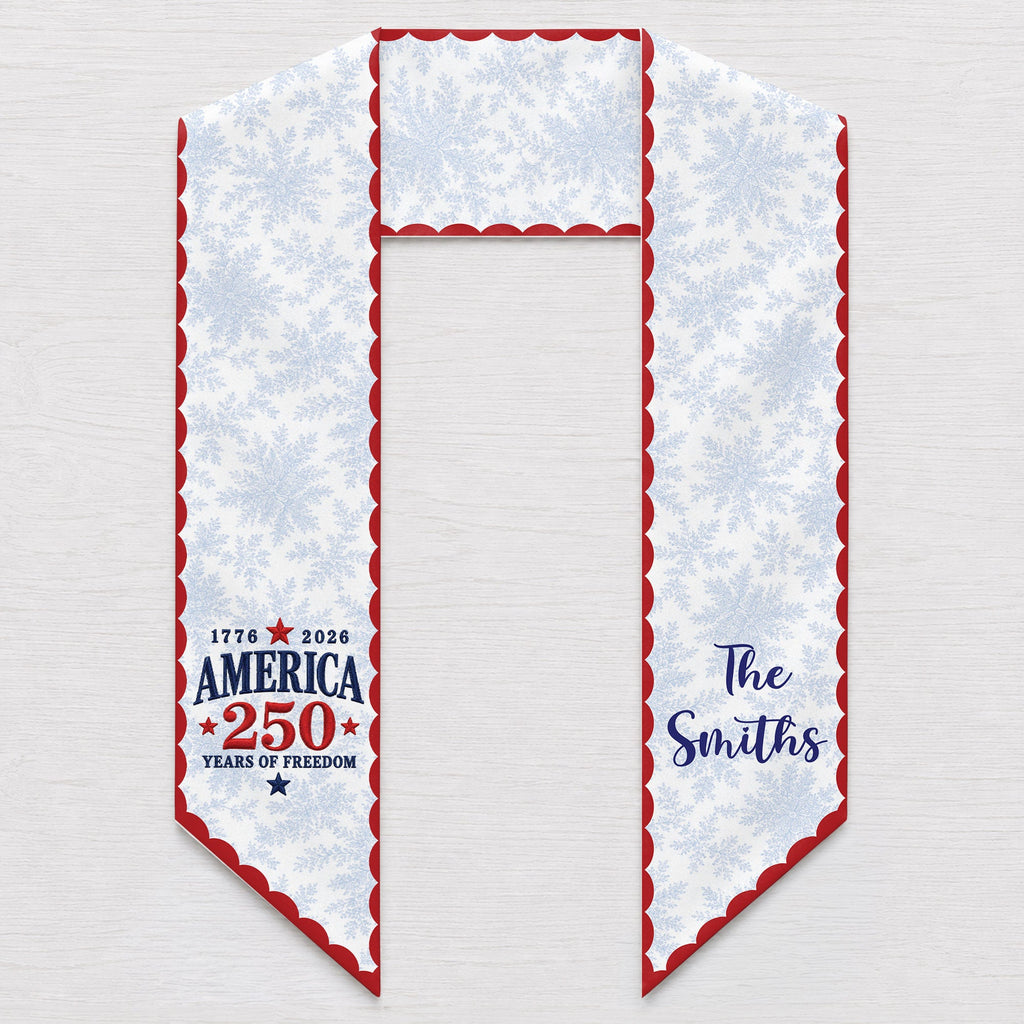 Personalized Decorative Sash with American Flag Design for 4th of July Events Decorative Sash GradoCreations