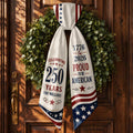 Personalized American Flag Decorative Sash Custom Family Name 4th of July Decorative Sash GradoCreations