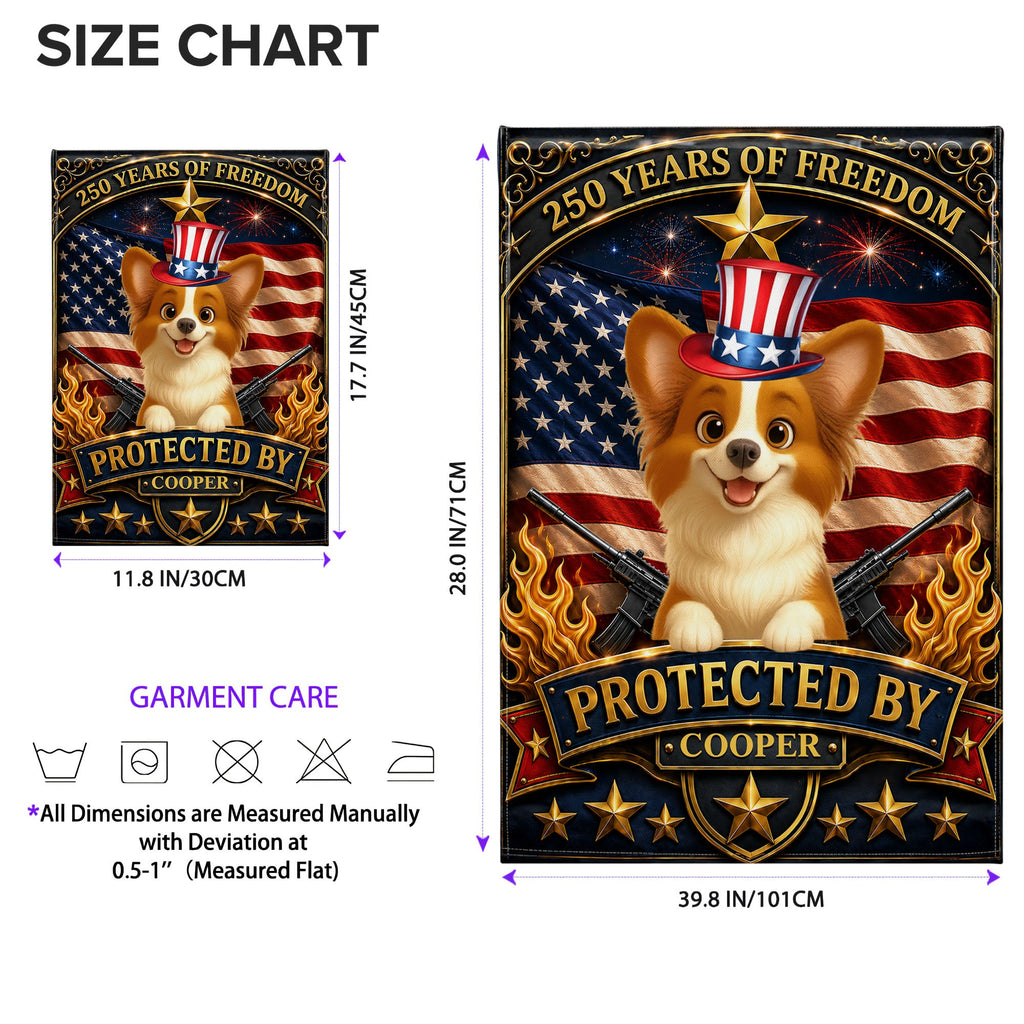 Custom USA Flag with Dog Design - Personalized Garden Flag Gift Garden Flag GradoCreations
