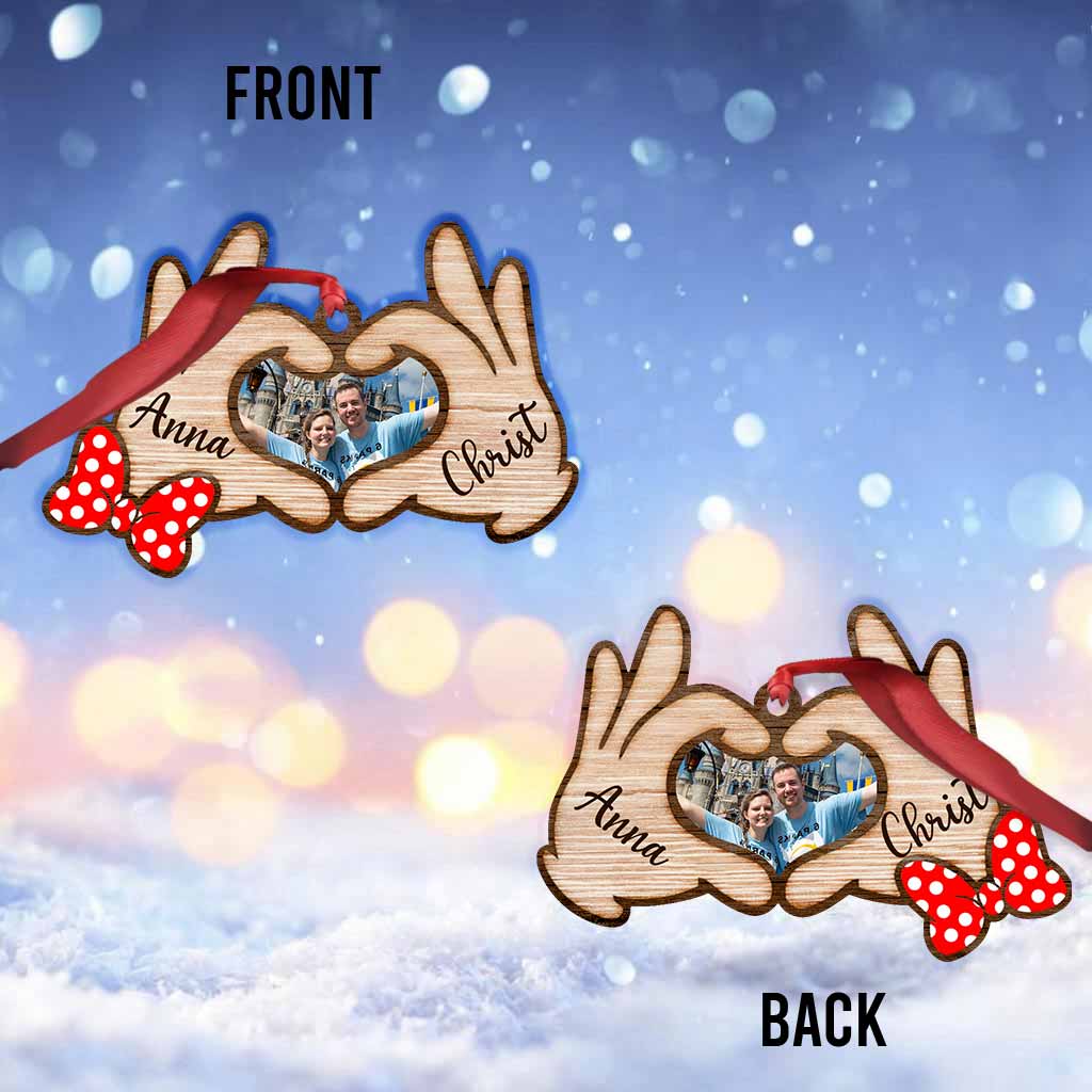 Personalized Couple Christmas Ornament Custom Photo Gift Ornament GradoCreations