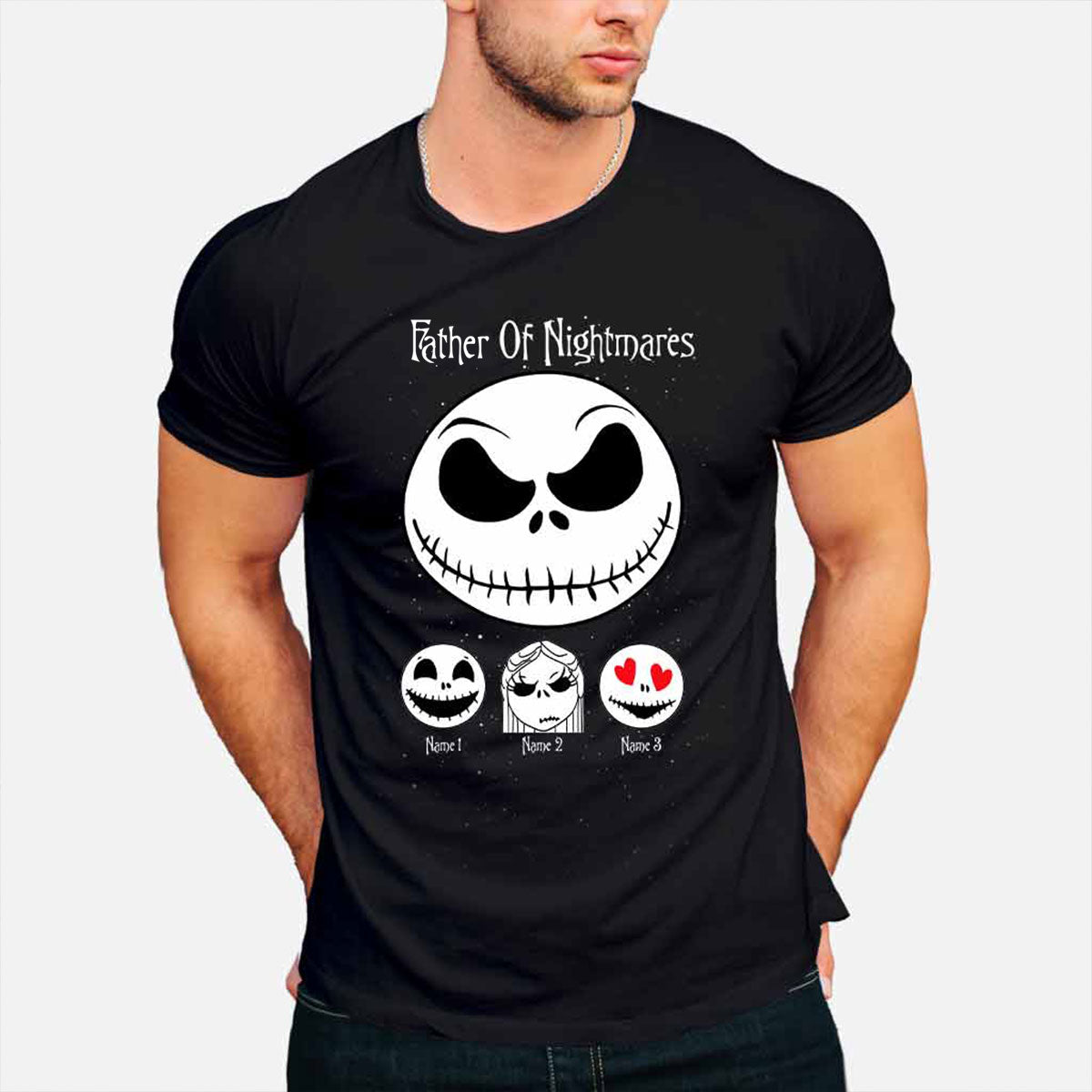 Personalized Nightmare Family T-shirt & Hoodie Custom Names Gift for Halloween T-shirt & Hoodie GradoCreations