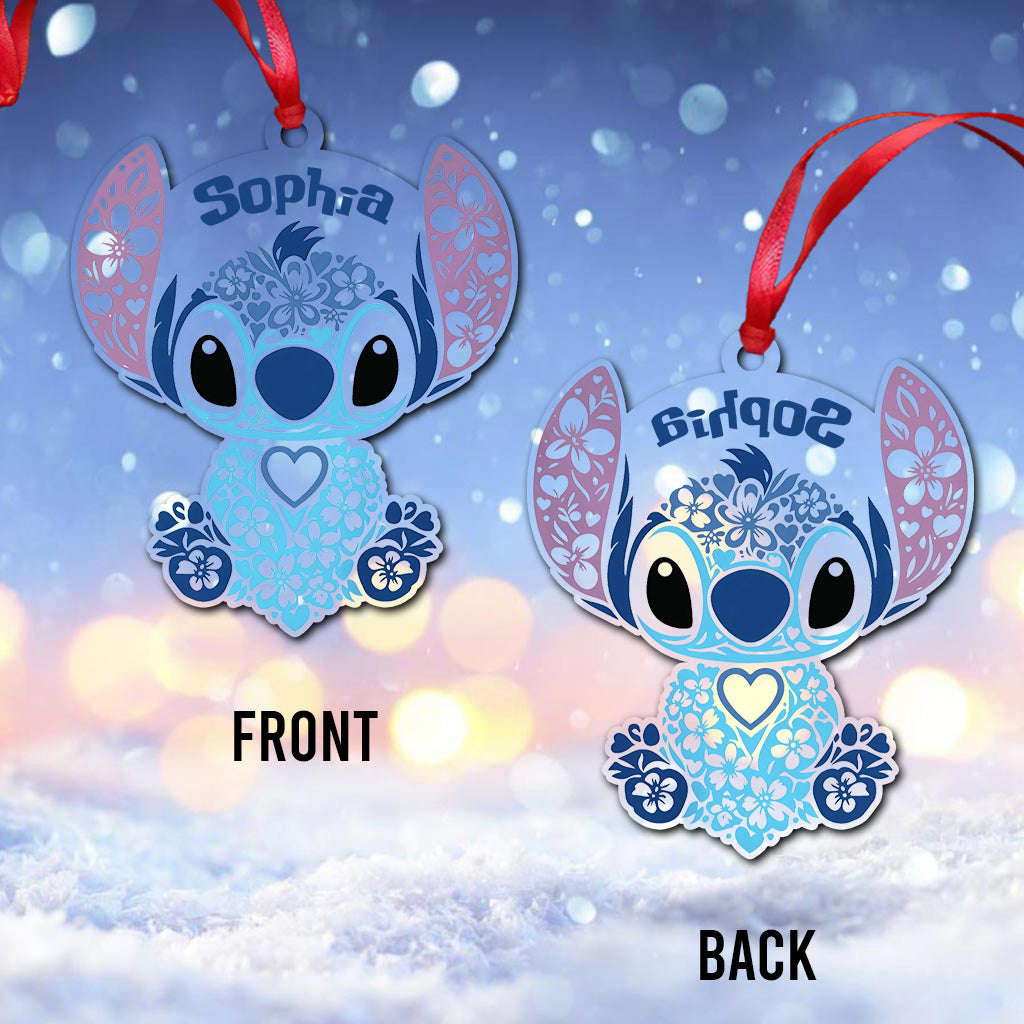 Personalized Ohana Ornament Custom Name Gift for Christmas Ornament GradoCreations