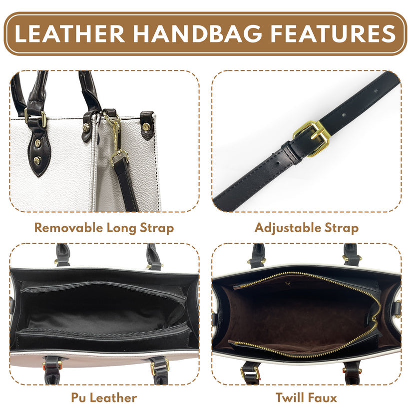 Personalized Leather Handbag for Teacher with Name Customization Leather Bag GradoCreations