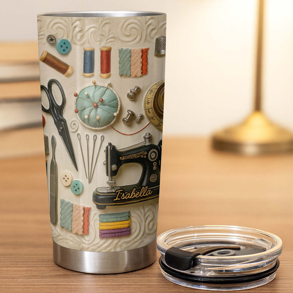 Personalized 20oz Stainless Steel Tumbler Custom Name Gift for Crafters