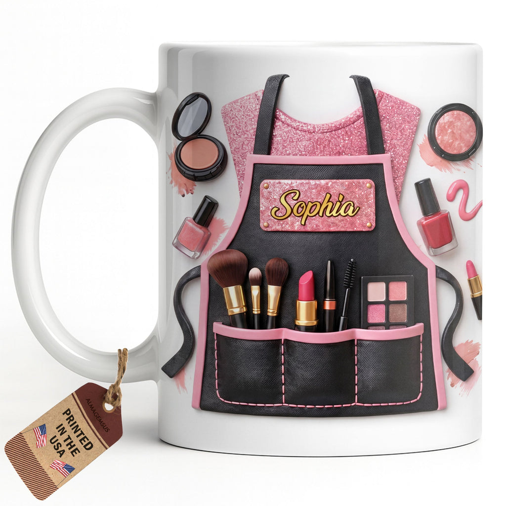 Personalized Makeup Artist Coffee Mug Custom Gift for Beautician Edge-to-edge Mug GradoCreations