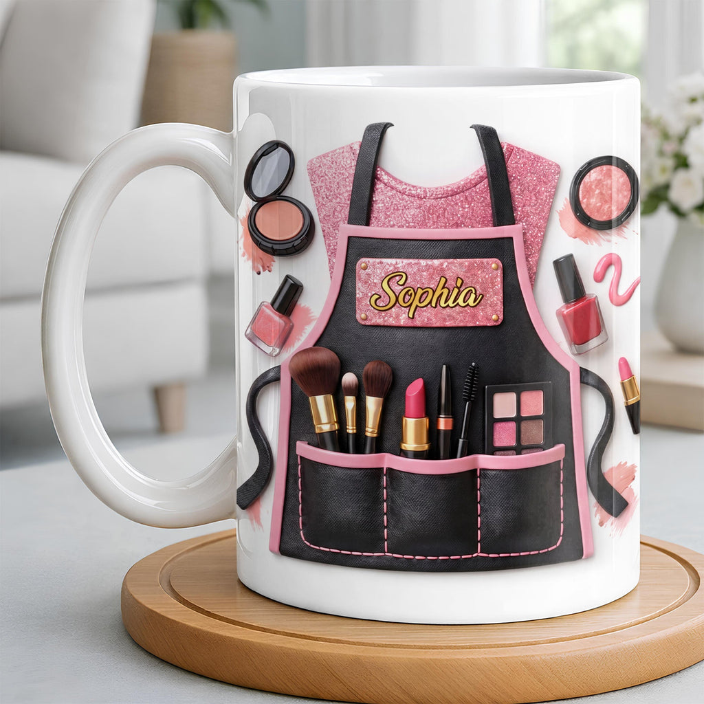 Personalized Makeup Artist Coffee Mug Custom Gift for Beautician Edge-to-edge Mug GradoCreations