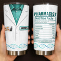 Personalized Nutrition Facts Stainless Steel Tumbler for Pharmacists - Custom 20oz/30oz Gift Tumbler GradoCreations