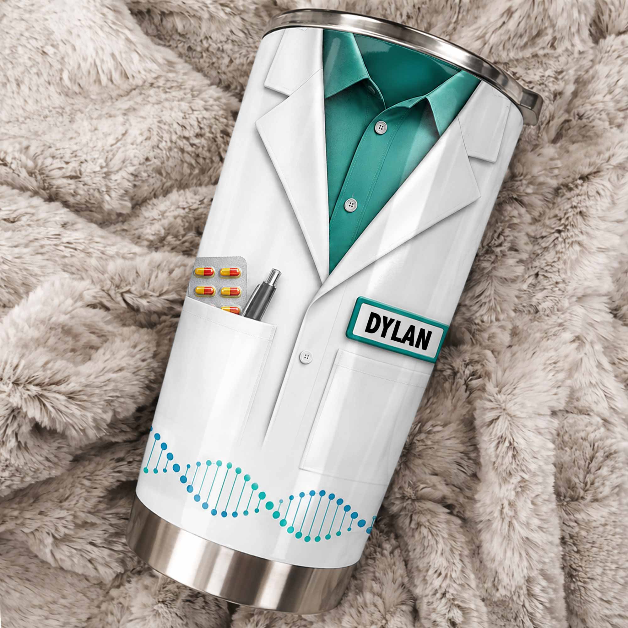 Personalized Nutrition Facts Stainless Steel Tumbler for Pharmacists - Custom 20oz/30oz Gift Tumbler GradoCreations