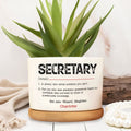Personalized Ceramic Plant Pot Custom Name Gift for Coworkers Ceramic Plant Pot GradoCreations