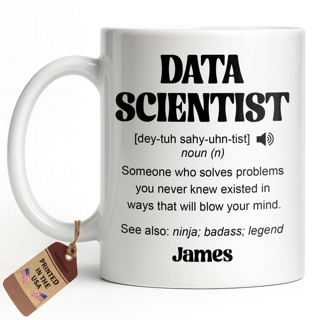 Personalized Data Scientist Coffee Mug Custom Gift Idea Edge-to-edge Mug GradoCreations