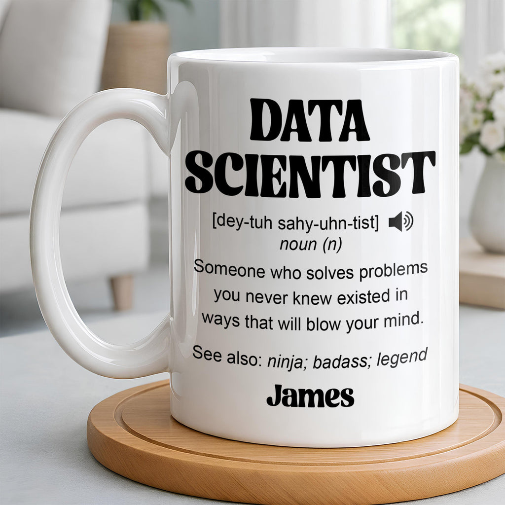 Personalized Data Scientist Coffee Mug Custom Gift Idea Edge-to-edge Mug GradoCreations