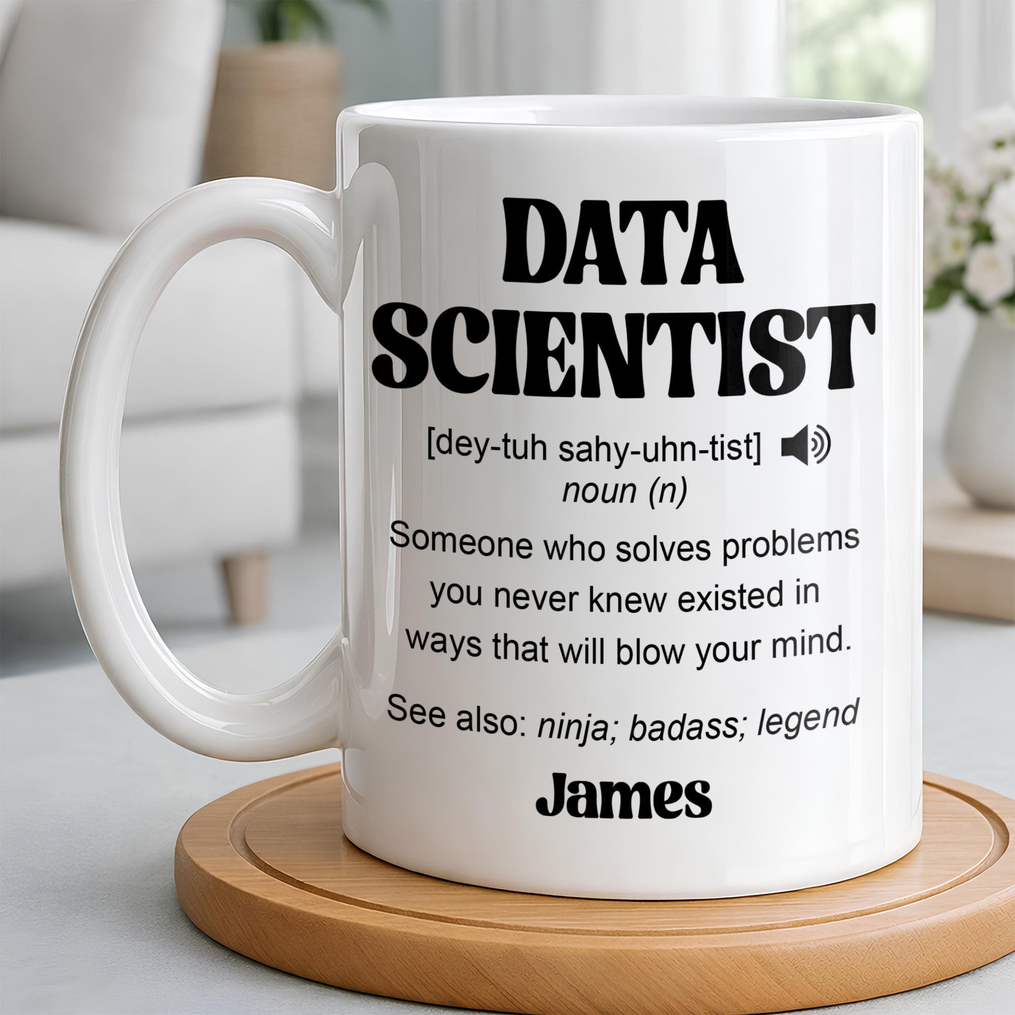 Personalized Data Scientist Coffee Mug Custom Gift Idea Edge-to-edge Mug GradoCreations