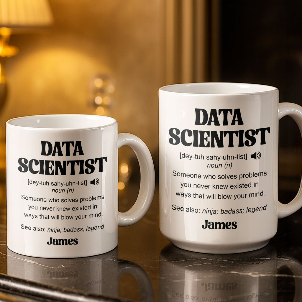 Personalized Data Scientist Coffee Mug Custom Gift Idea Edge-to-edge Mug GradoCreations
