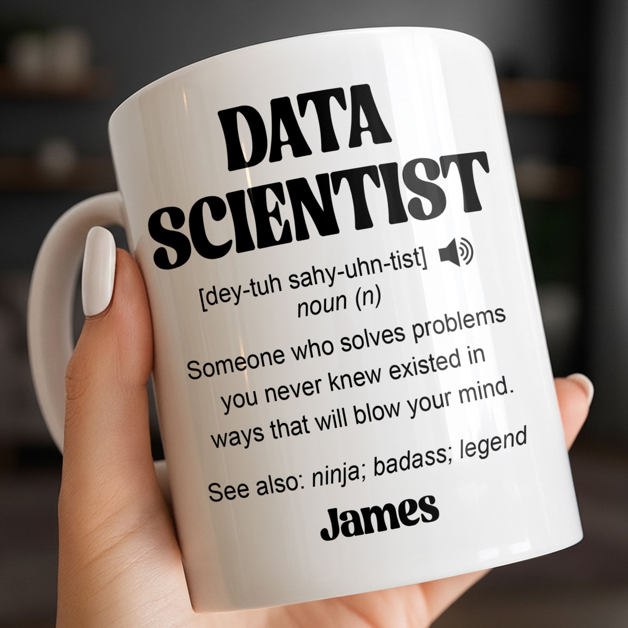 Personalized Data Scientist Coffee Mug Custom Gift Idea Edge-to-edge Mug GradoCreations