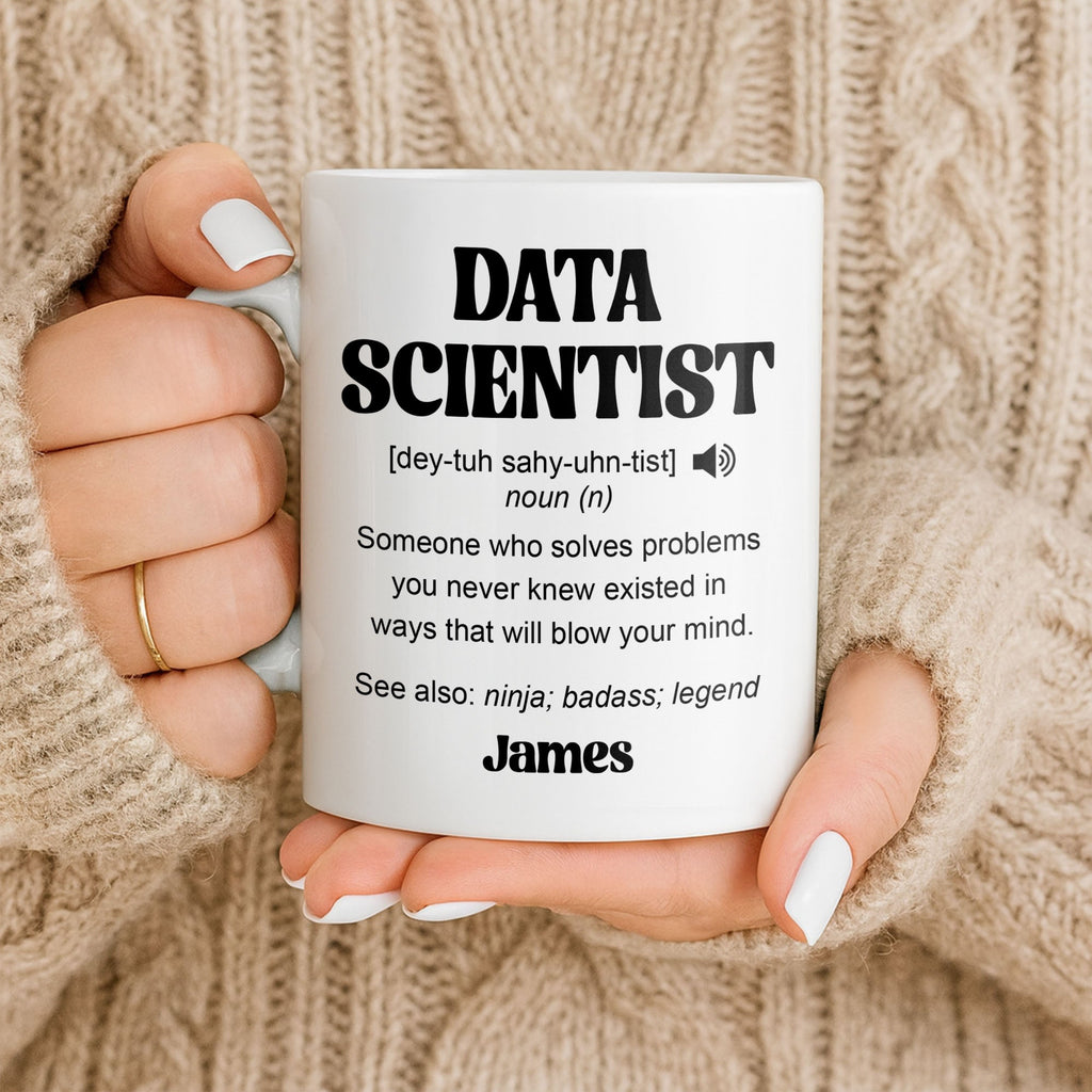 Personalized Data Scientist Coffee Mug Custom Gift Idea Edge-to-edge Mug GradoCreations