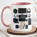 Personalized Accent Mug Custom Name Gift for Engineer Accent Mug GradoCreations