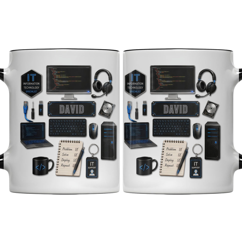 Personalized Accent Mug Custom Name Gift for Engineer Accent Mug GradoCreations