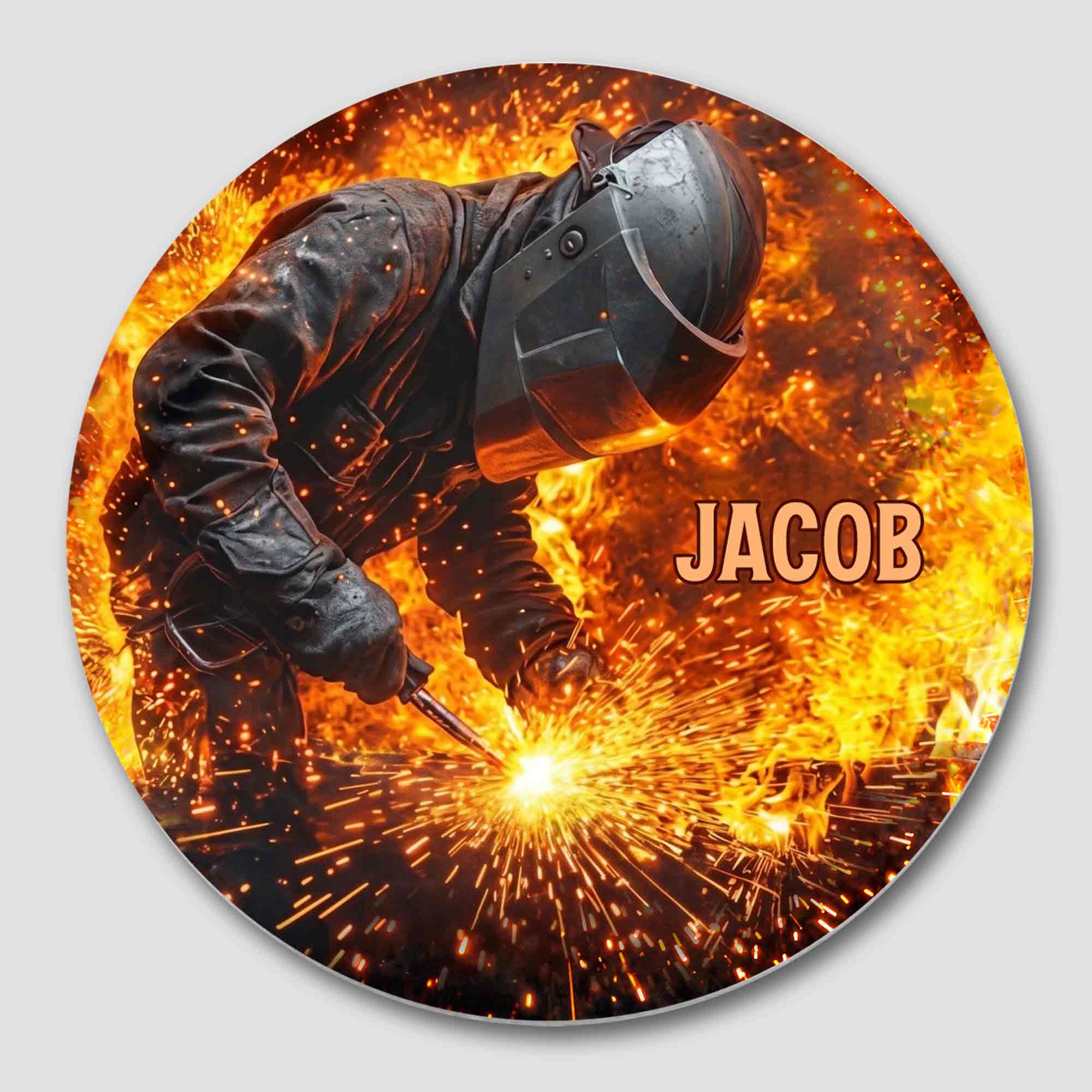 Personalized Ceramic Coaster Custom Name Gift for Dad