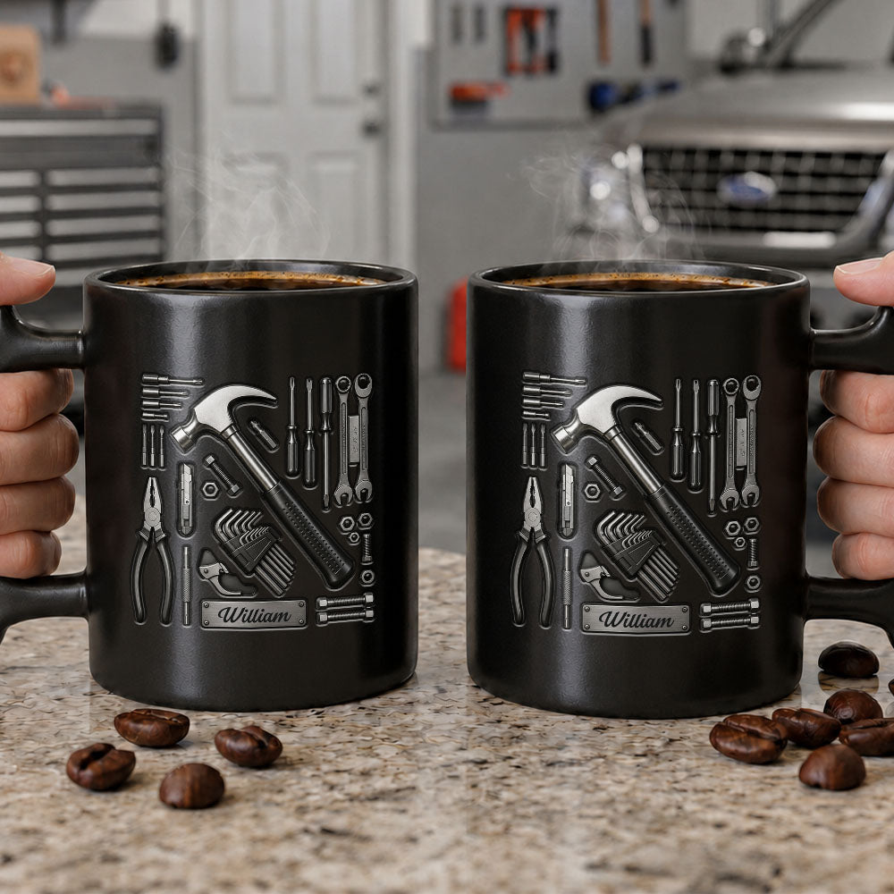 Personalized Wrench Handle Coffee Mug Custom Name Gift for Dad Wrench Handle Mug GradoCreations
