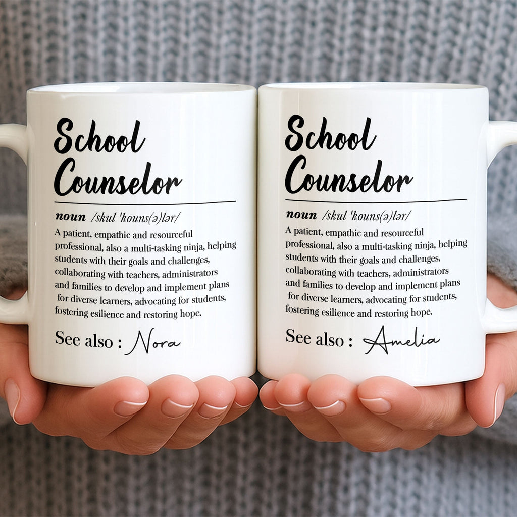 Personalized School Counselor Coffee Mug Custom Name Gift Edge-to-edge Mug GradoCreations