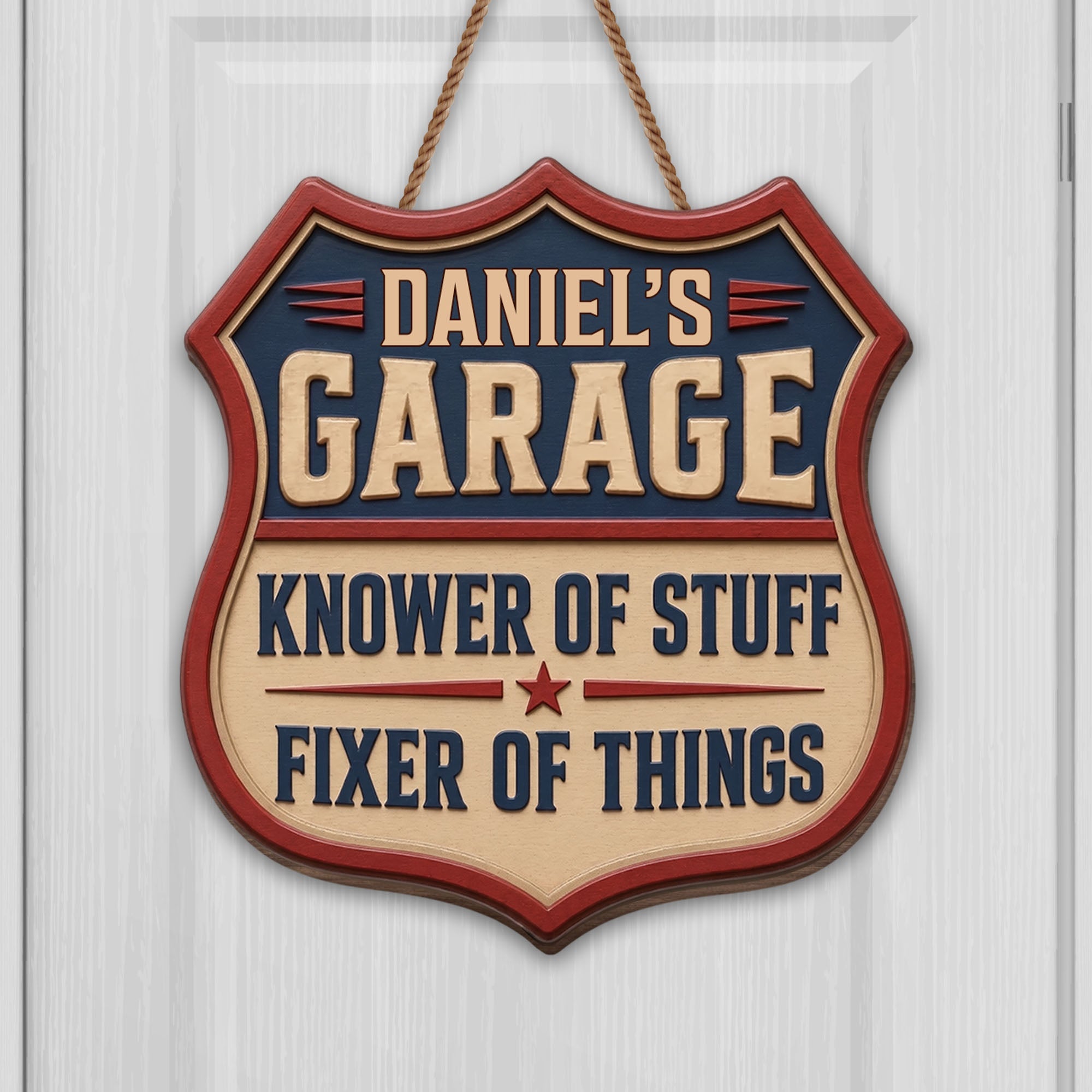 Personalized Garage Sign Custom Name Gift for Dad Eco-Friendly Wood Sign GradoCreations