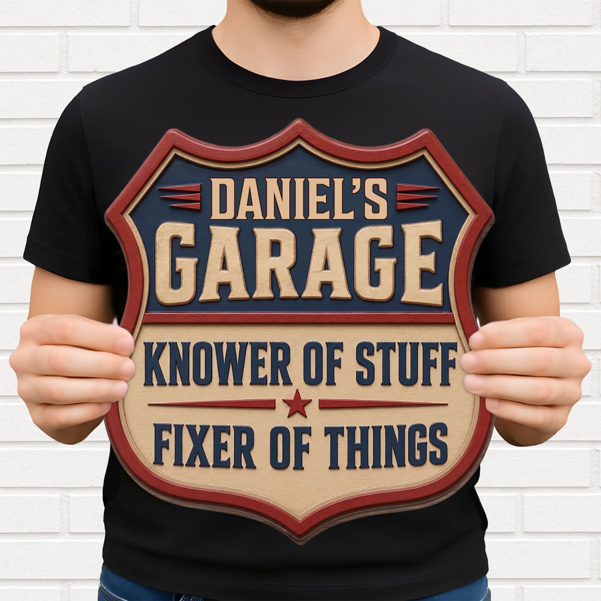 Personalized Garage Sign Custom Name Gift for Dad Eco-Friendly Wood Sign GradoCreations