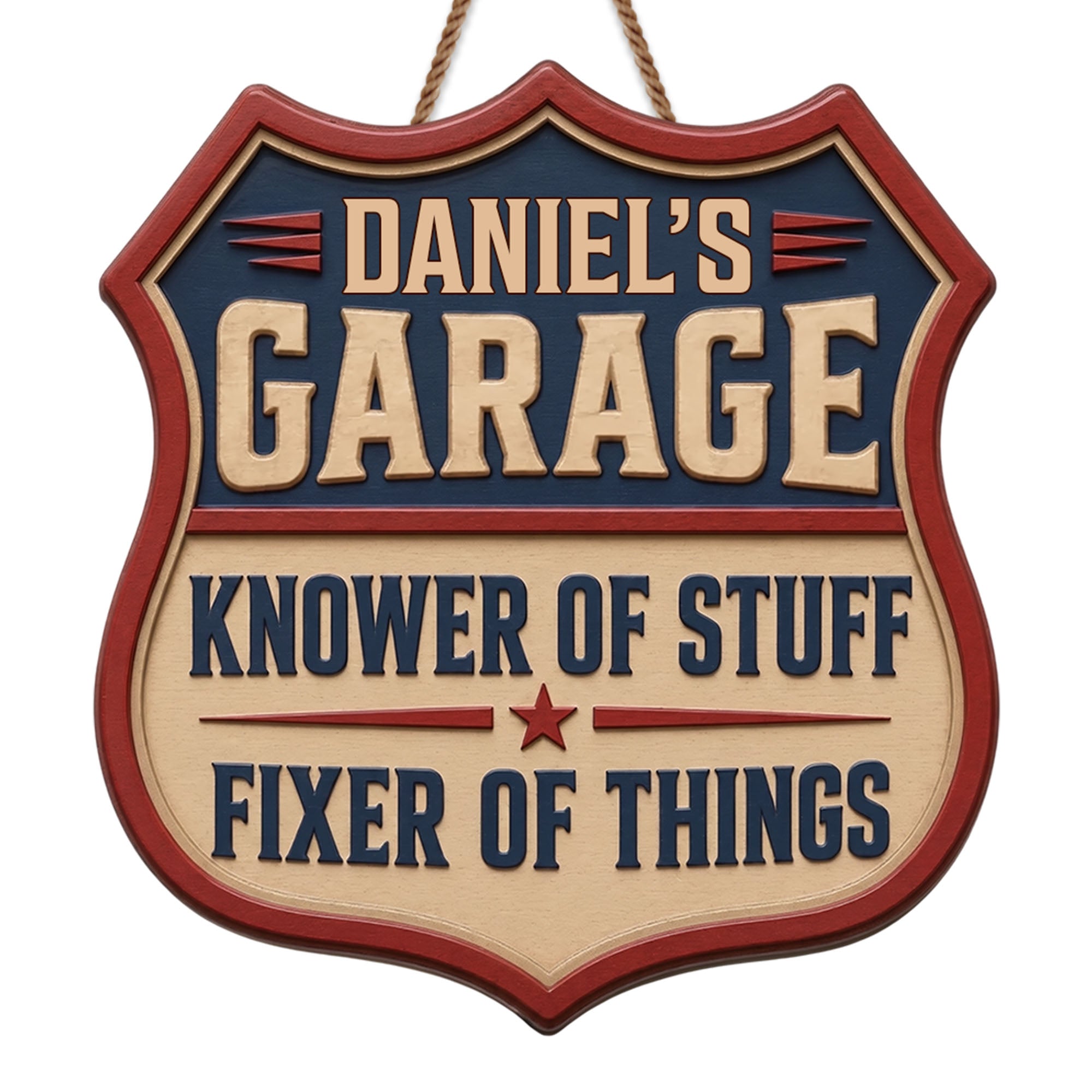 Personalized Garage Sign Custom Name Gift for Dad Eco-Friendly Wood Sign GradoCreations