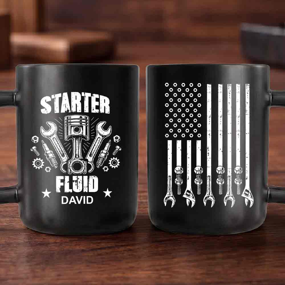 Personalized Wrench Handle Coffee Mug Custom Name Gift for Dad Wrench Handle Mug GradoCreations