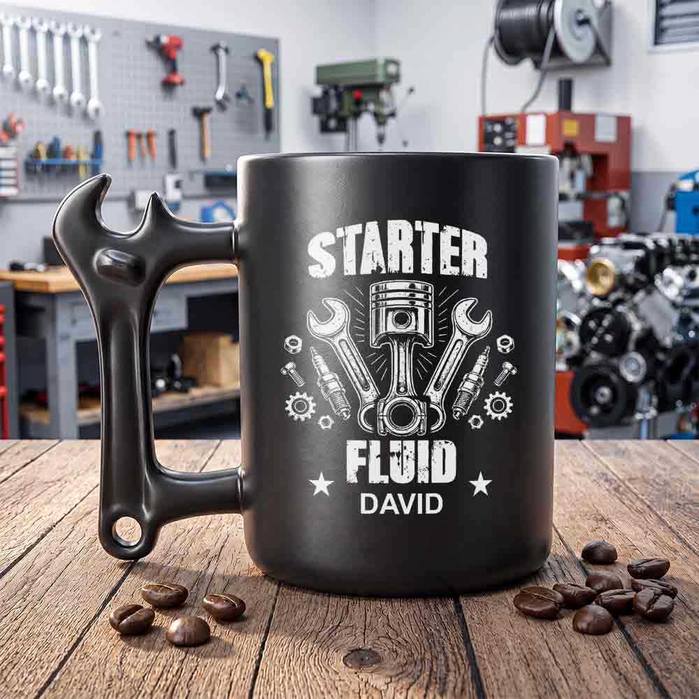 Personalized Wrench Handle Coffee Mug Custom Name Gift for Dad Wrench Handle Mug GradoCreations