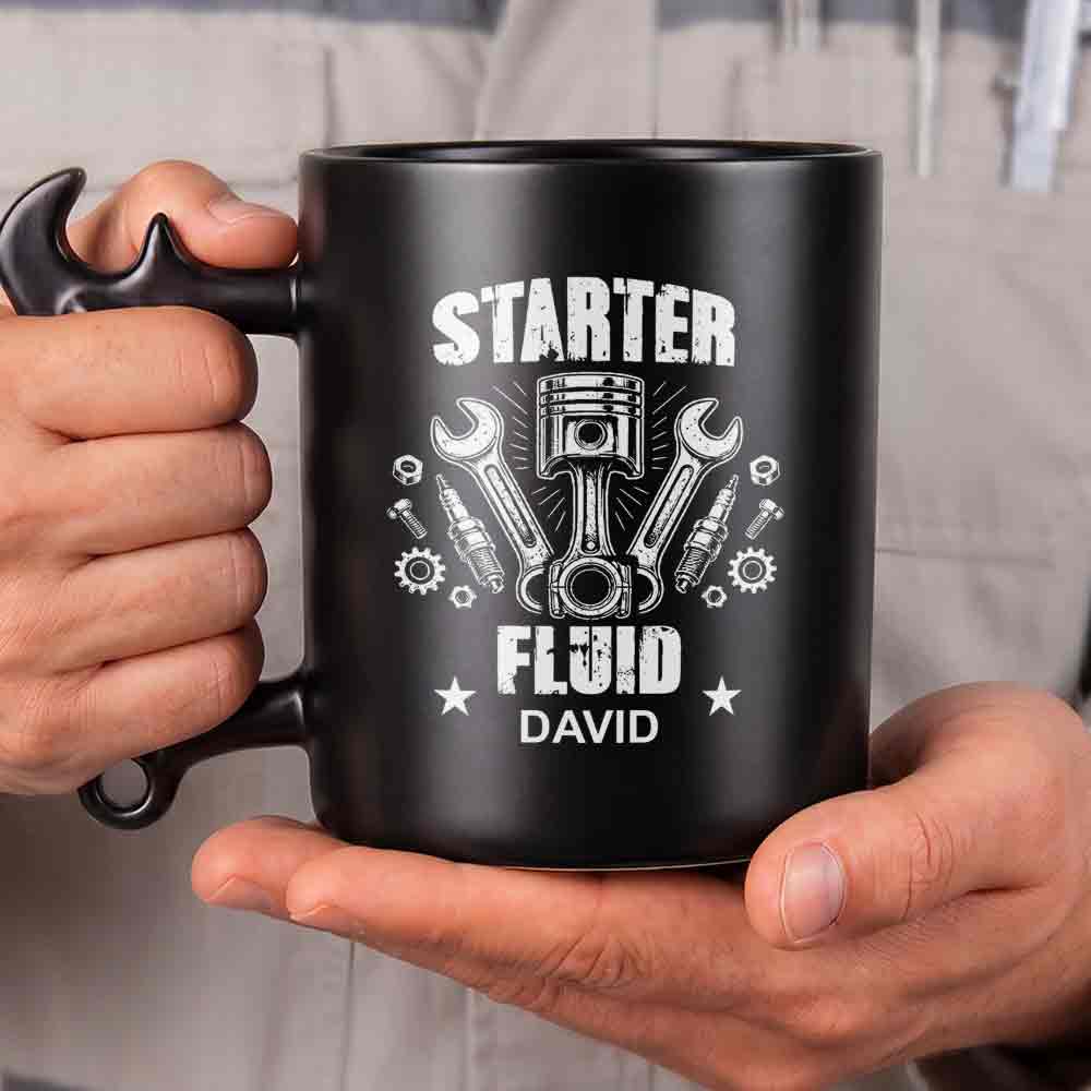Personalized Wrench Handle Coffee Mug Custom Name Gift for Dad Wrench Handle Mug GradoCreations