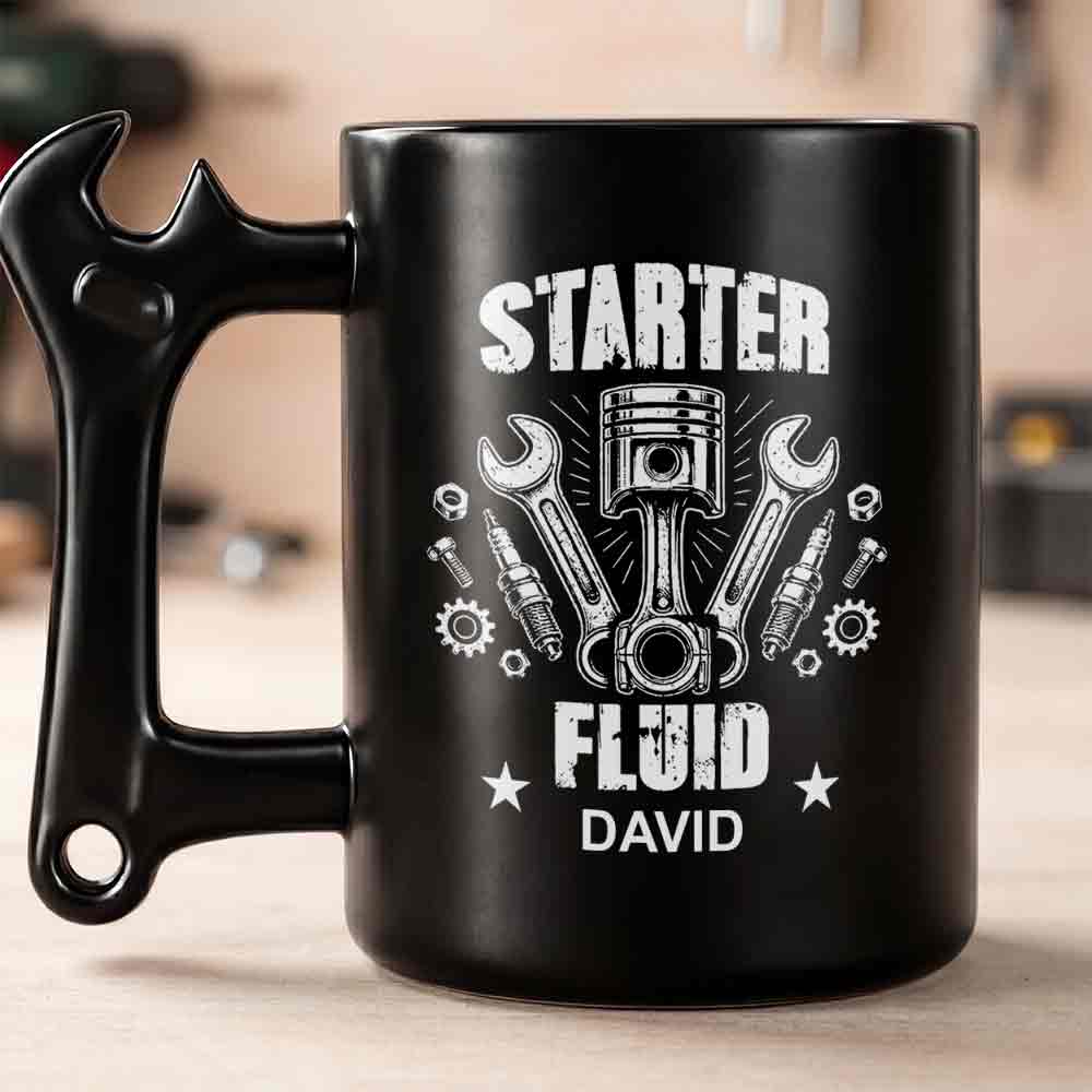Personalized Wrench Handle Coffee Mug Custom Name Gift for Dad Wrench Handle Mug GradoCreations